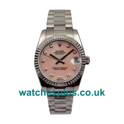 UK Best 1:1 Rolex Datejust 178274 Replica Watches With Pink Dials For Women