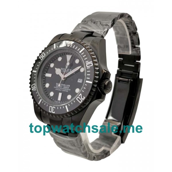 UK Best 1:1 Rolex Sea-Dweller Deepsea 116660 Replica Watches With Black Dials For Men