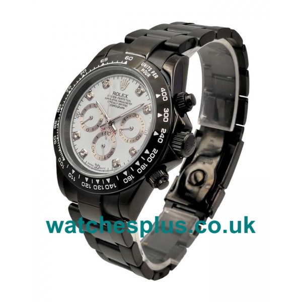 40 MM Best 1:1 Rolex Daytona 116519 Replica Watches With Black Dials For Sale