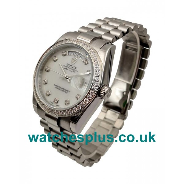 AAA Quality Rolex Day-Date 118346 Fake Watches With White Mother-Of-Pearl Dials Online