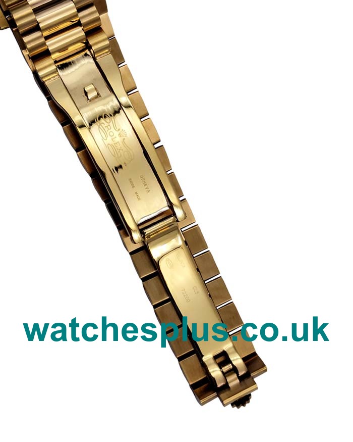 UK Best Quality Rolex Day-Date 118348 Replica Watches With Green & Diamonds Dials For Sale