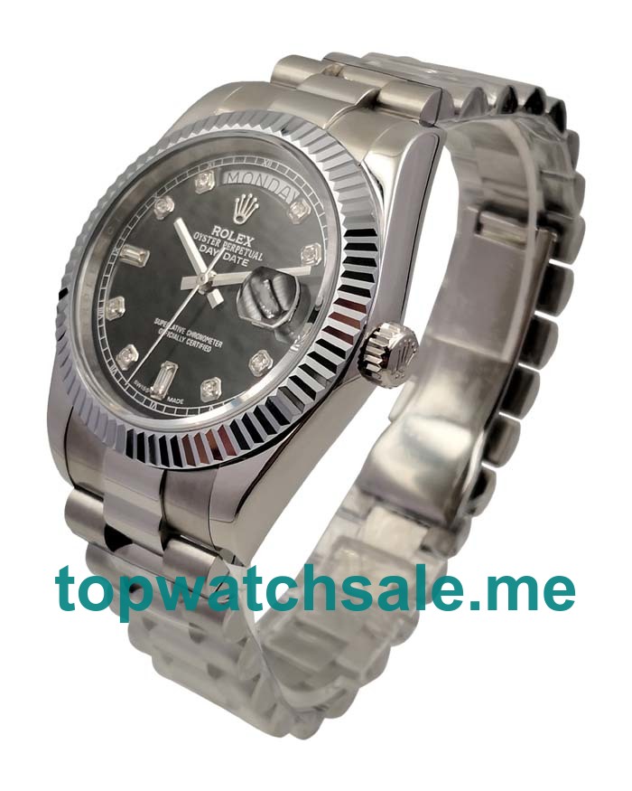 UK High Quality Rolex Day-Date 118239 Replica Watches With Black Dials For Sale