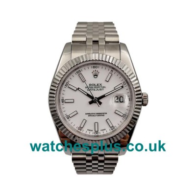 UK AAA Rolex Datejust 116334 Replica Watches With White Dials For Sale