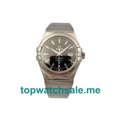 UK Best 1:1 Omega Constellation 123.10.38.21.01.001 Replica Watches With Black Dials For Men