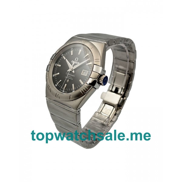 UK Best 1:1 Omega Constellation 123.10.38.21.01.001 Replica Watches With Black Dials For Men