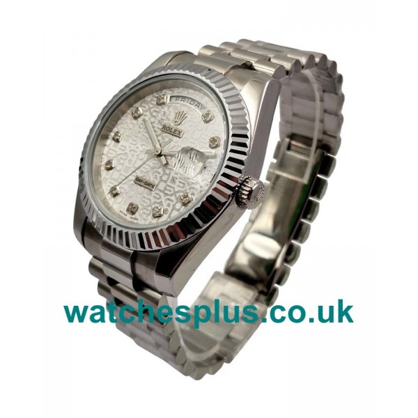 UK Automatic Rolex Day-Date 118239 Replica Watches With White Dials For Men