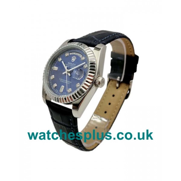 UK AAA Quality Rolex Day-Date 118139 Replica Watches With Blue Dials For Sale