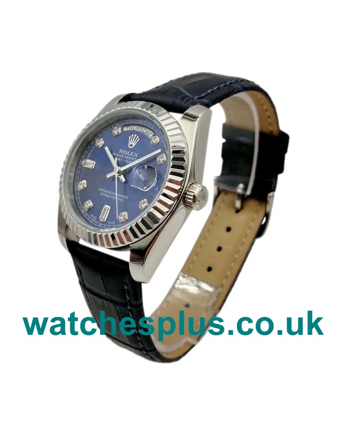 UK AAA Quality Rolex Day-Date 118139 Replica Watches With Blue Dials For Sale