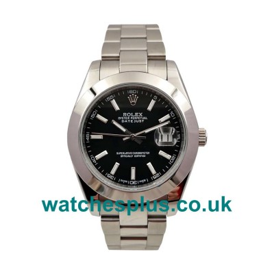 UK Best Quality Rolex Datejust 126300 Replica Watches With Black Dials For Sale