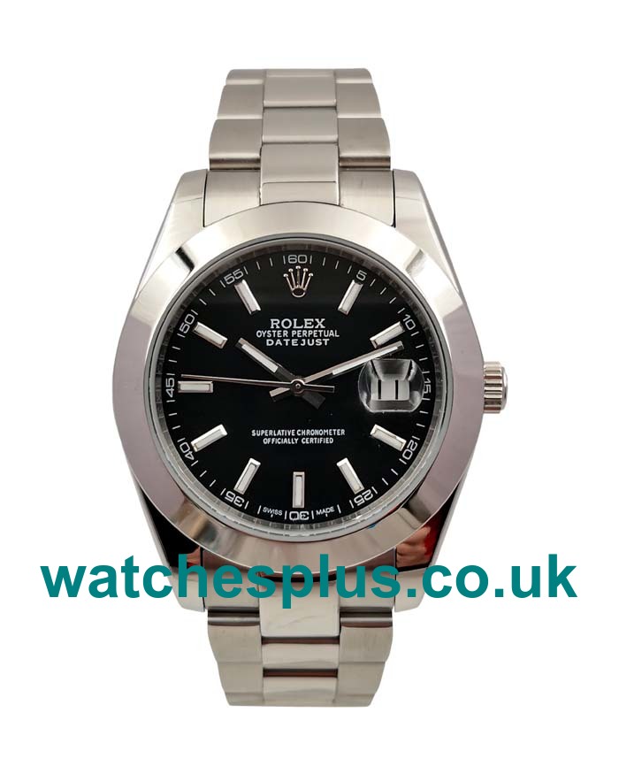 UK Best Quality Rolex Datejust 126300 Replica Watches With Black Dials For Sale