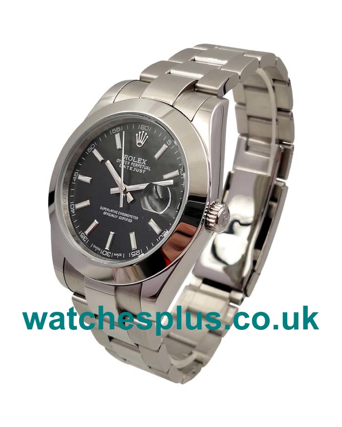 UK Best Quality Rolex Datejust 126300 Replica Watches With Black Dials For Sale