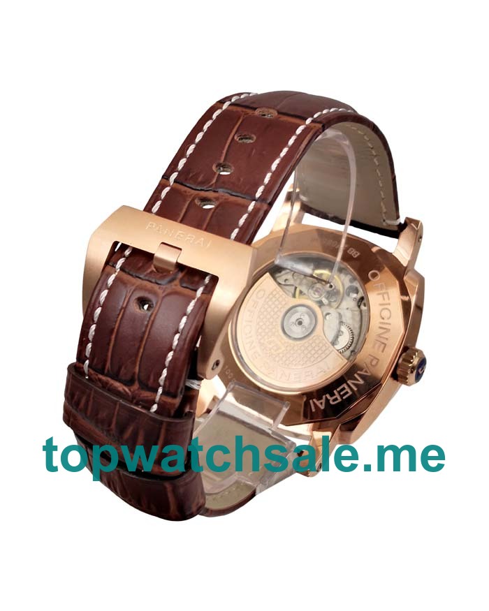 UK Swiss 47 MM Fake Panerai Radiomir PAM00515 With Brown Dials Red Gold Cases For Sale