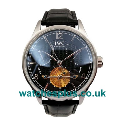 UK Best 1:1 Fake IWC Replica Portugieser With Black Dials And Steel Cases For Men