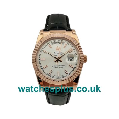 UK Perfect Rolex Day-Date 118135 Replica Watches With Silver Dials For Sale