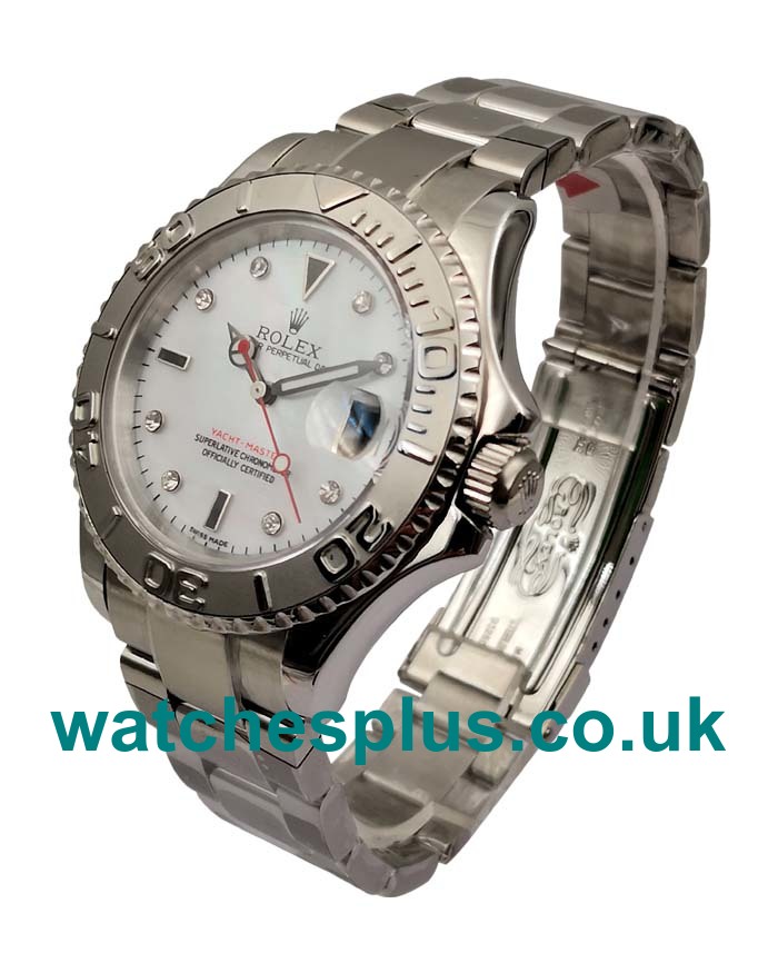 UK Best 1:1 Rolex Yacht-Master 116622 Replica Watches With White Dials For Men