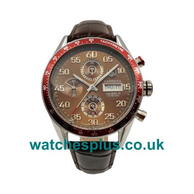 UK Perfect 43.5 MM TAG Heuer Carrera CV2A12.FC6236 With Brown Dials And Steel Cases