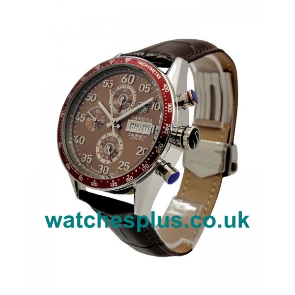 UK Perfect 43.5 MM TAG Heuer Carrera CV2A12.FC6236 With Brown Dials And Steel Cases