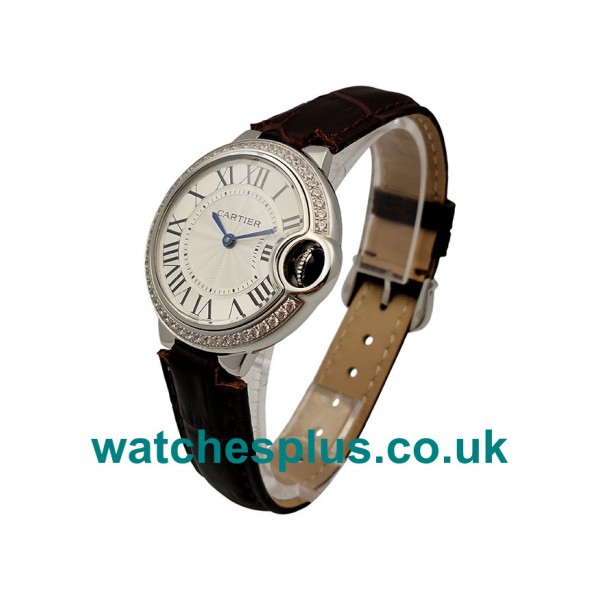 UK Perfect Replica Cartier Ballon Bleu W4BB0016 With Silver Dials Quartz Movement For Sale