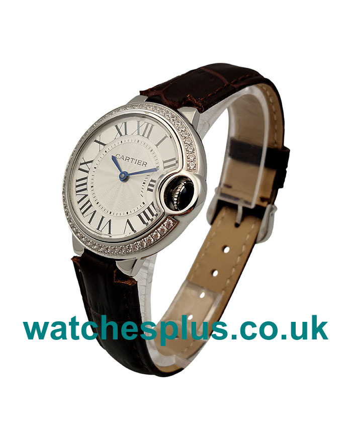 UK Perfect Replica Cartier Ballon Bleu W4BB0016 With Silver Dials Quartz Movement For Sale