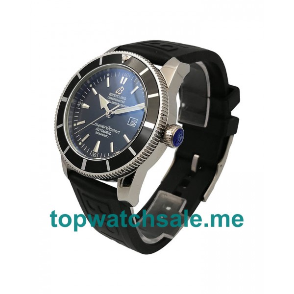 UK Luxury Fake Breitling Superocean Heritage A17321 With Black Dials And Steel Cases For Sale