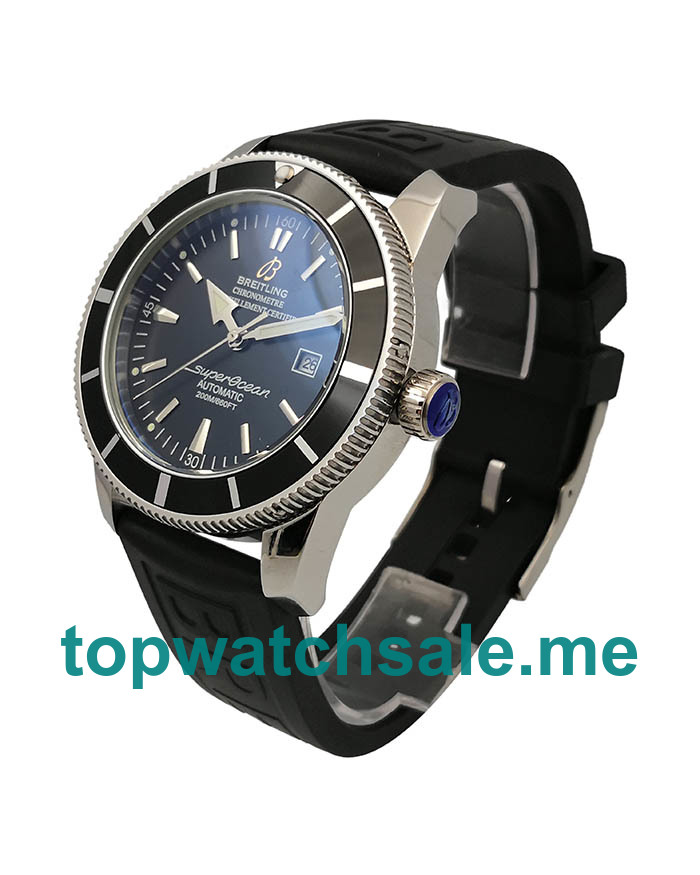 UK Luxury Fake Breitling Superocean Heritage A17321 With Black Dials And Steel Cases For Sale