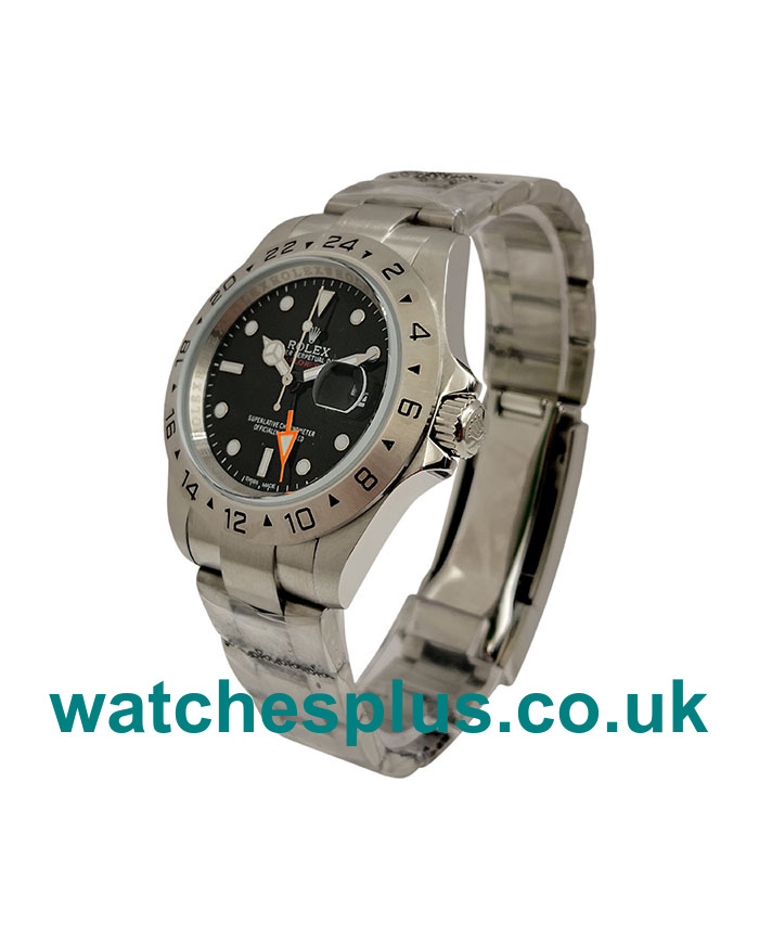 UK Best 1:1 Rolex Explorer II 216570 Replica Watches With Black Dials For Men