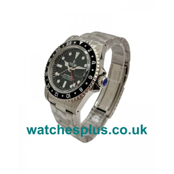 UK Best Quality Replica Rolex GMT-Master 16750 With Black Dials And Steel Cases For Men