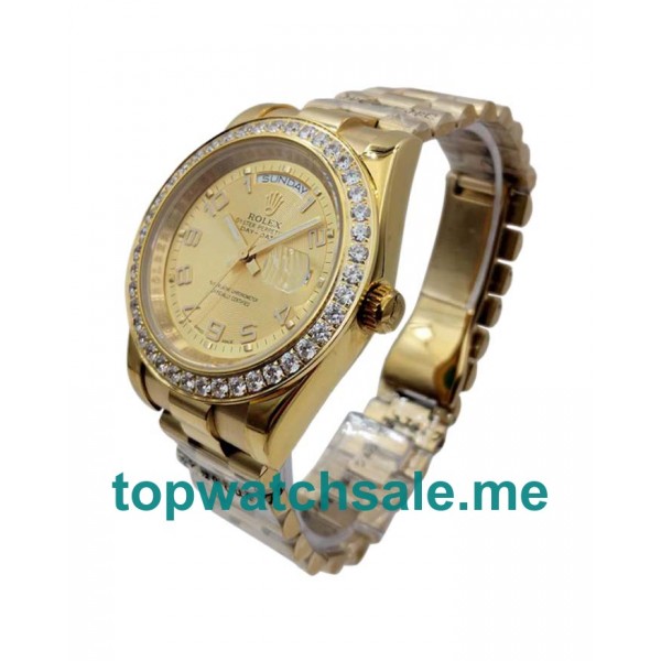 UK Best Quality Rolex Day-Date II 218348 Replica Watches With Champagne Dials For Sale