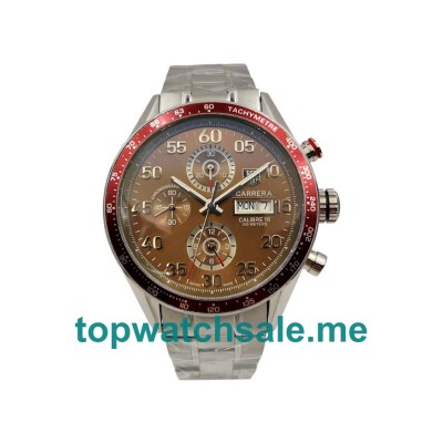 UK Perfect Fake TAG Heuer Carrera CV2A12.FC6236 Watches With Brown Dials For Sale