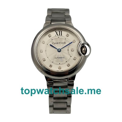 UK Best 1:1 Replica Cartier Ballon Bleu WE902074 With Silver Dials For Women