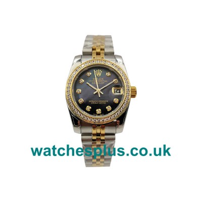 Best 1:1 Rolex Datejust 178383 Replica Watches With Black Mother-Of-Pearl Dials For Sale