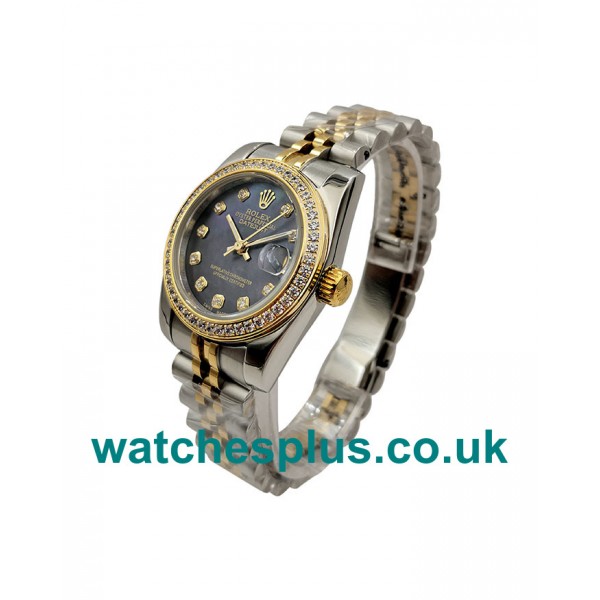 Best 1:1 Rolex Datejust 178383 Replica Watches With Black Mother-Of-Pearl Dials For Sale