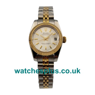 Best Quality Rolex Lady-Datejust 179173 Replica Watches With Silver Dials For Women