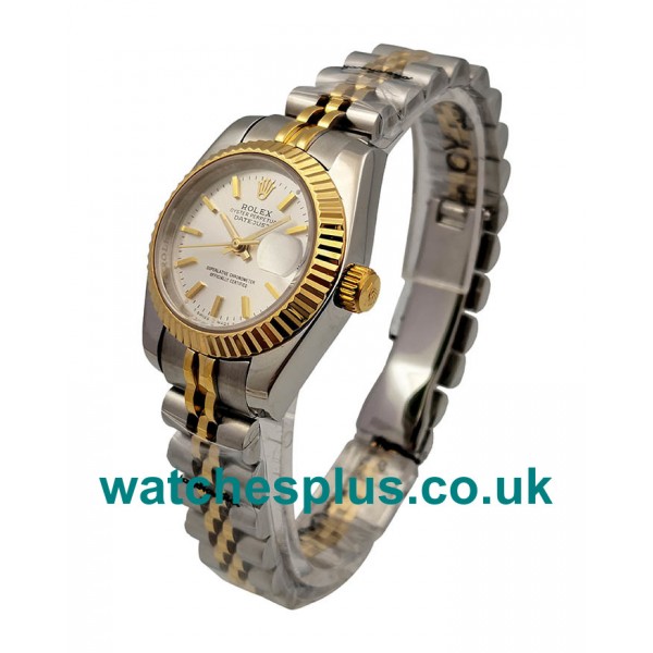 Best Quality Rolex Lady-Datejust 179173 Replica Watches With Silver Dials For Women