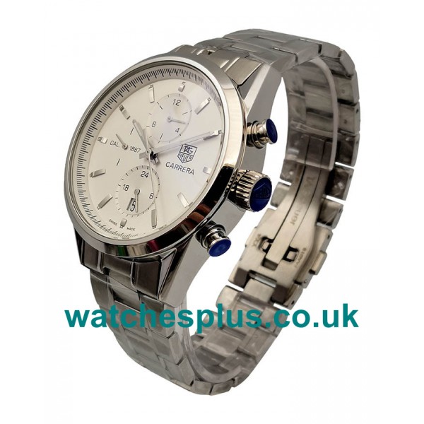 UK Buy Replica TAG Heuer Carrera CAR2111.BA0720 - 44 MM Watches With Silver Dials For Sale