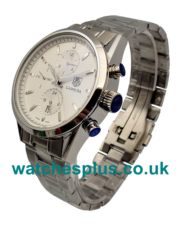 UK Buy Replica TAG Heuer Carrera CAR2111.BA0720 - 44 MM Watches With Silver Dials For Sale