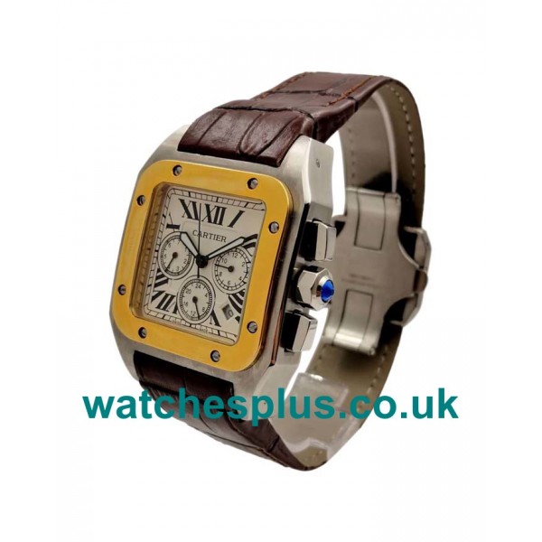 UK High Quality Fake Cartier Santos 100 W20091X7 With Silver Dials And Automatic Movement Online