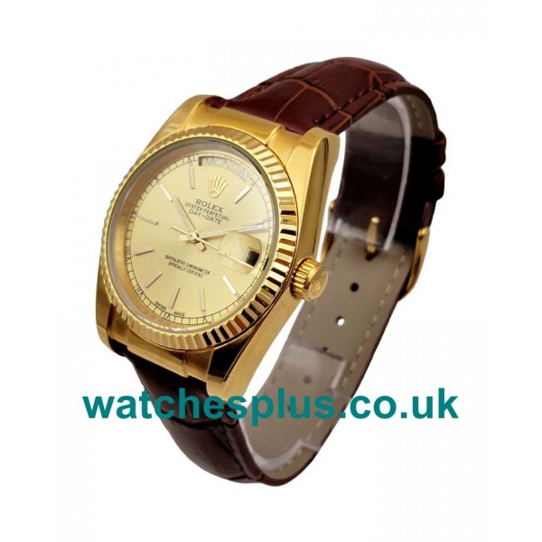 Best 1:1 Rolex Day-Date 18038 Fake Watches With Champagne Dials Online