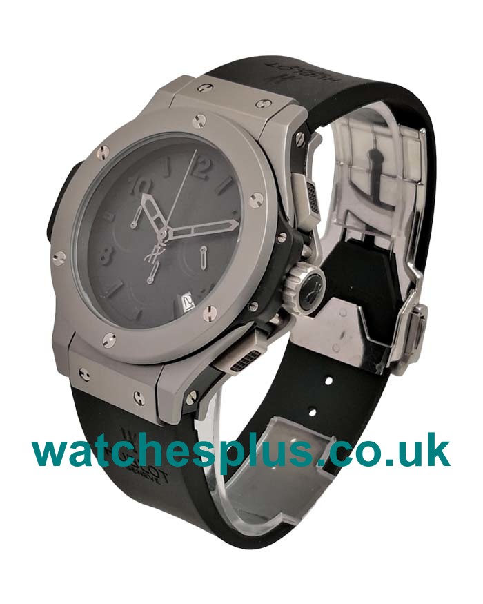 UK Best Quartz Movement Hublot Big Bang 301.AI.460.RX Replica Black Dial Titanium Case