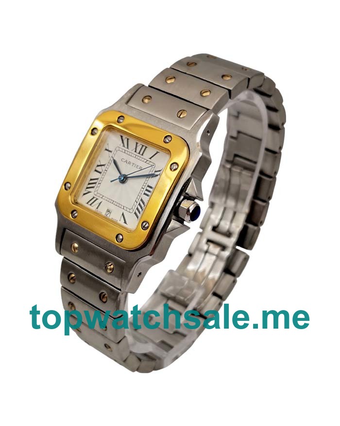 UK Best 1:1 Cartier Santos W20052C4 Replica Watches With Silver Dials For Men