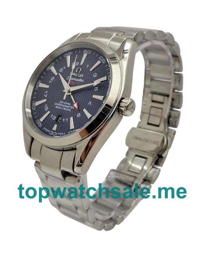 UK Automatic Fake Omega Seamaster Aqua Terra 150 M 231.10.43.22.03.001 With Blue Dials Steel Cases For Men