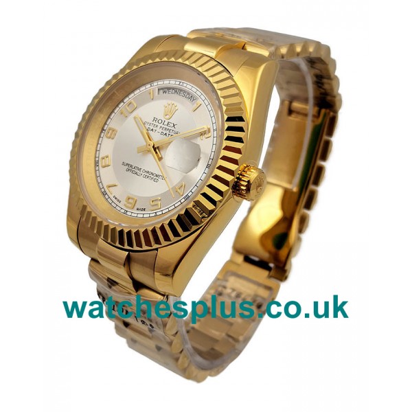 UK Perfect Rolex Day-Date II 218238 Replica Watches With Ivory Dials For Sale