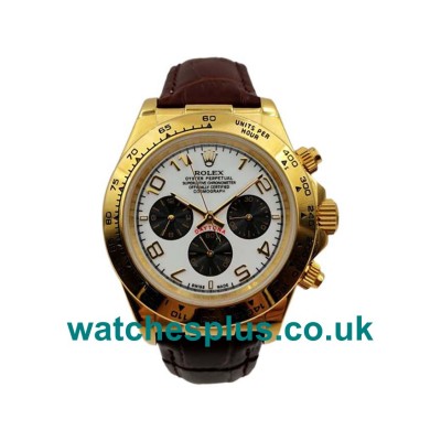 High Quality 40 MM Rolex Daytona 116518 Fake Watches With White Dials For Men