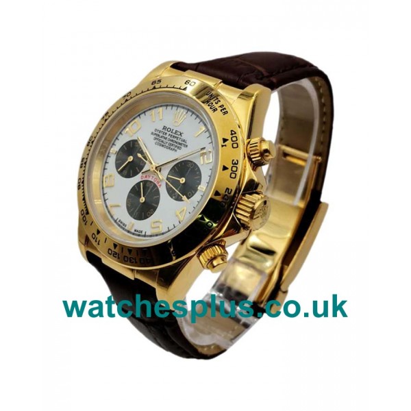 High Quality 40 MM Rolex Daytona 116518 Fake Watches With White Dials For Men