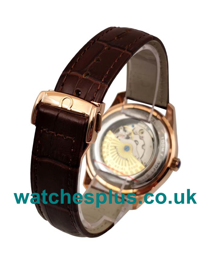 UK Perfect Omega De Ville Hour Vision 431.63.41.21.13.001 Replica Watches With Brown Dials For Men