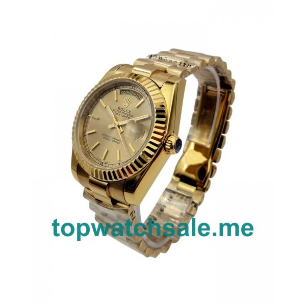 High Quality 36 MM Rolex Day-Date 1803 Fake Watches With Champagne Dials For Sale