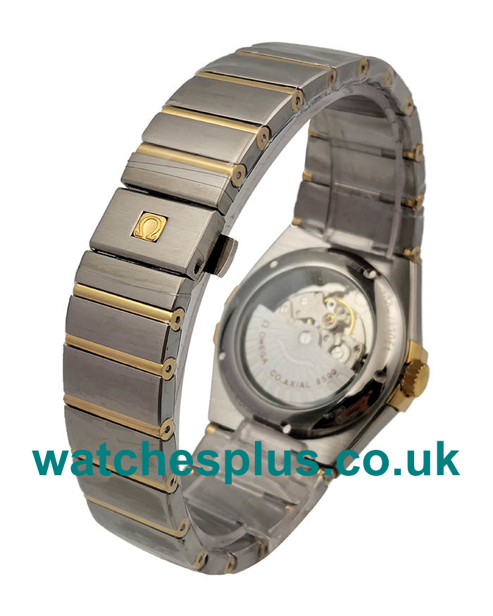 UK Luxury Fake Omega Constellation 123.20.38.21.02.005 With Silver Dial Steel & Gold Case