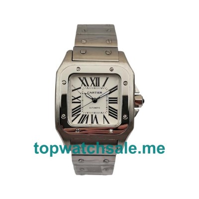 UK Perfect Automatic Fake Cartier Santos W20055D6 With Silver Dials And Steel Cases Online