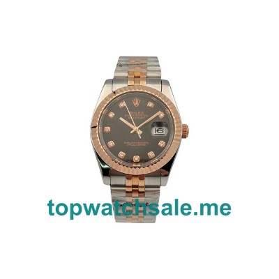 Perfect 1:1 Rolex Datejust 116231 Fake Watches With Black Dials For Sale