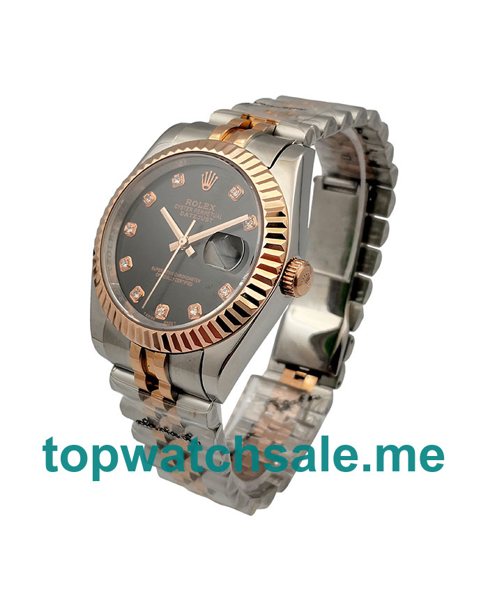 Perfect 1:1 Rolex Datejust 116231 Fake Watches With Black Dials For Sale